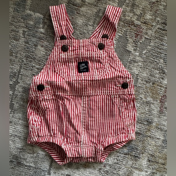 OshKosh B'gosh Other - OshKosh B'gosh Red and White Striped Overalls